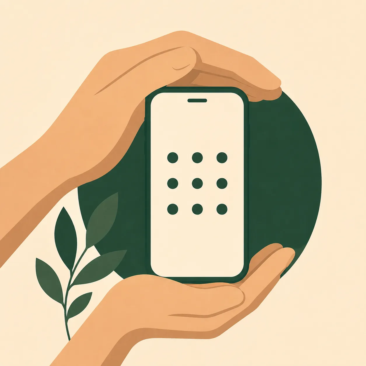 Hand shielding a phone screen showing a wallet PIN entry to represent payment security